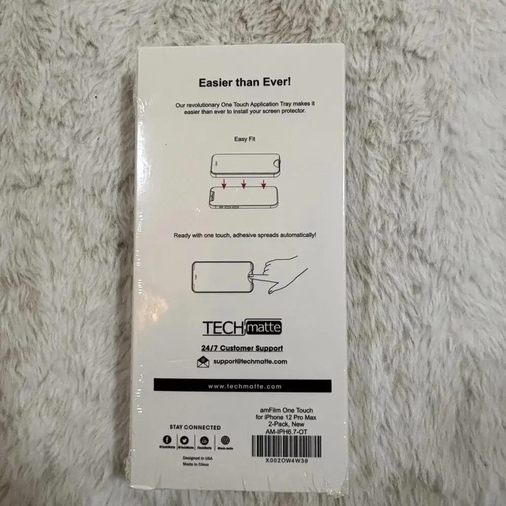 amFilm iPhone 12 Pro Max Screen Protector (2 Pack) - Clear